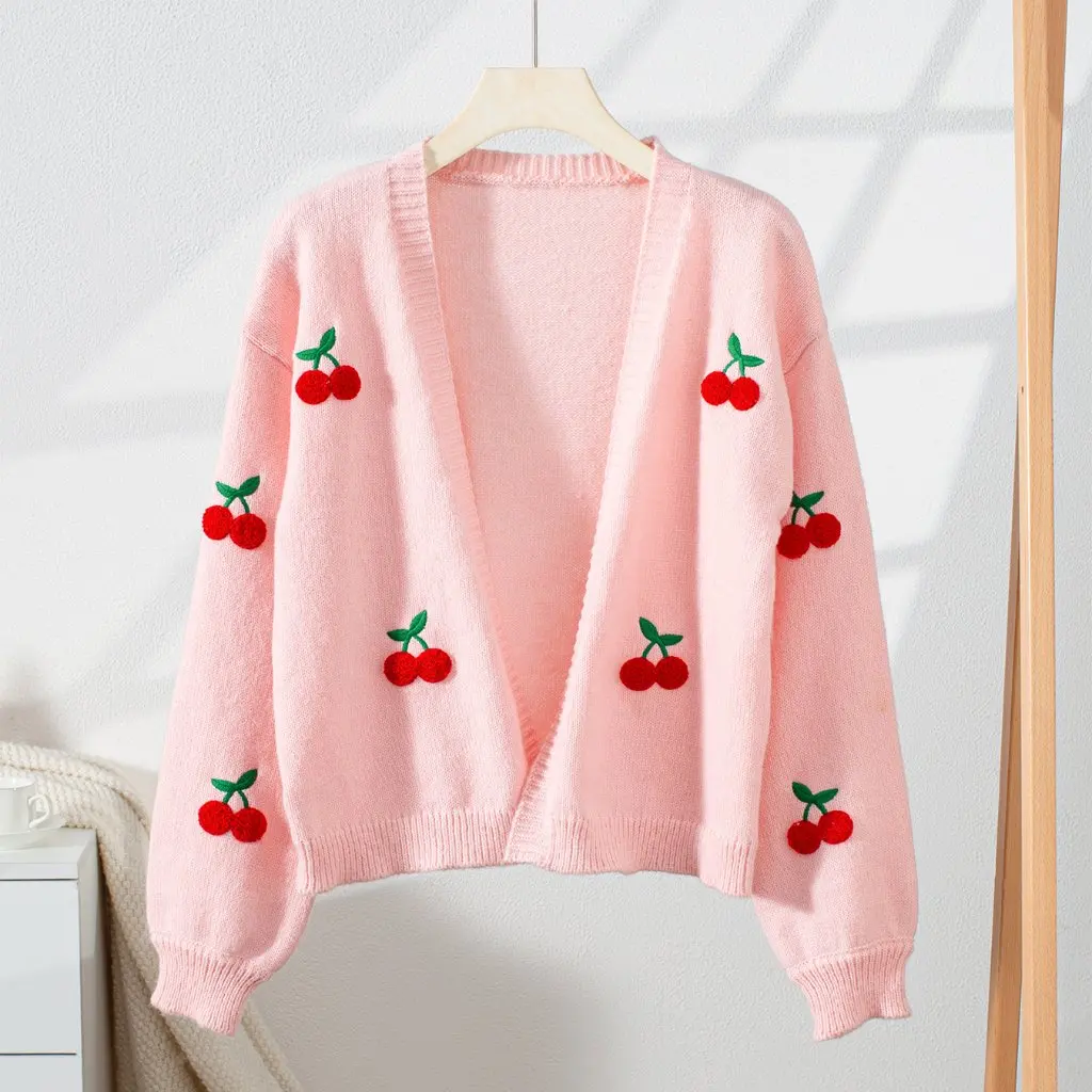 

Yintao Women's Long-Sleeved Knitwear Cardigan Fashionable Embroidered Autumn Style Elegant Outerwear for