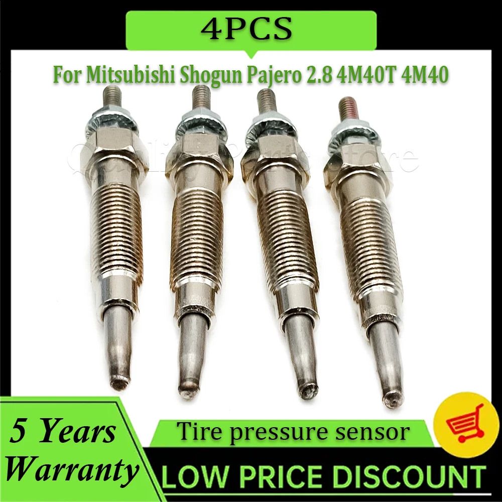 For Mitsubishi SHOGUN PAJERO / 2.8 /4M40T /4M40 /GP5501 1994 1995 1996 1997 1998 1999 2000 4Pcs Heater Glow Plug Car Accessories