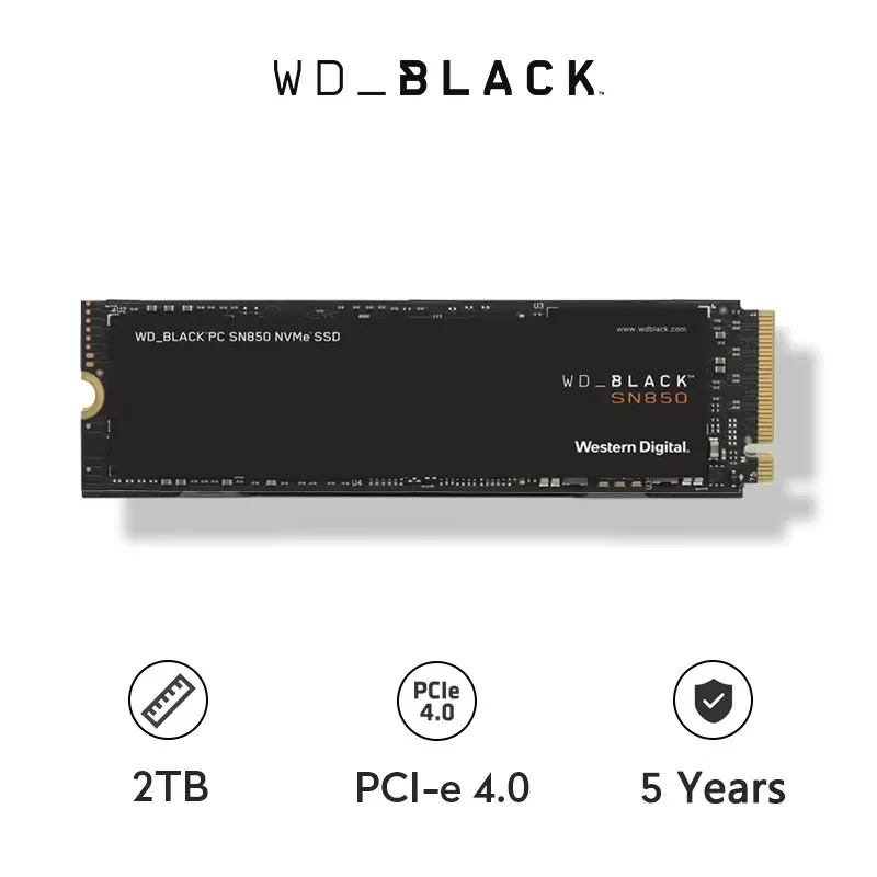 Western Digital WD_BLACK SN850 1TB NVMe Built-in solid state drive PCIe 4.0 Gen4 500GB SSD, up to 7000 MB/s M.2 2280 for PS5 2TB