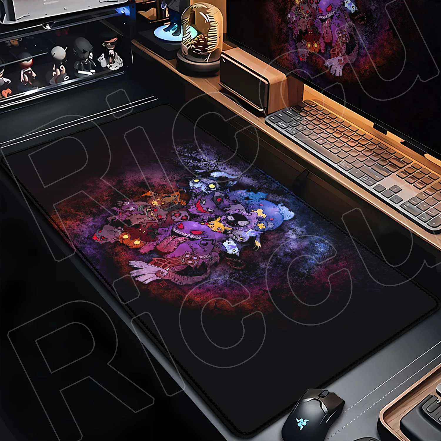 

New Chandelure Gengar Mouse Pad Larger XXL Mousepad Speed Computer Keyboard Pad Pokemon Desk Mat Gaming Accessories Home Playmat