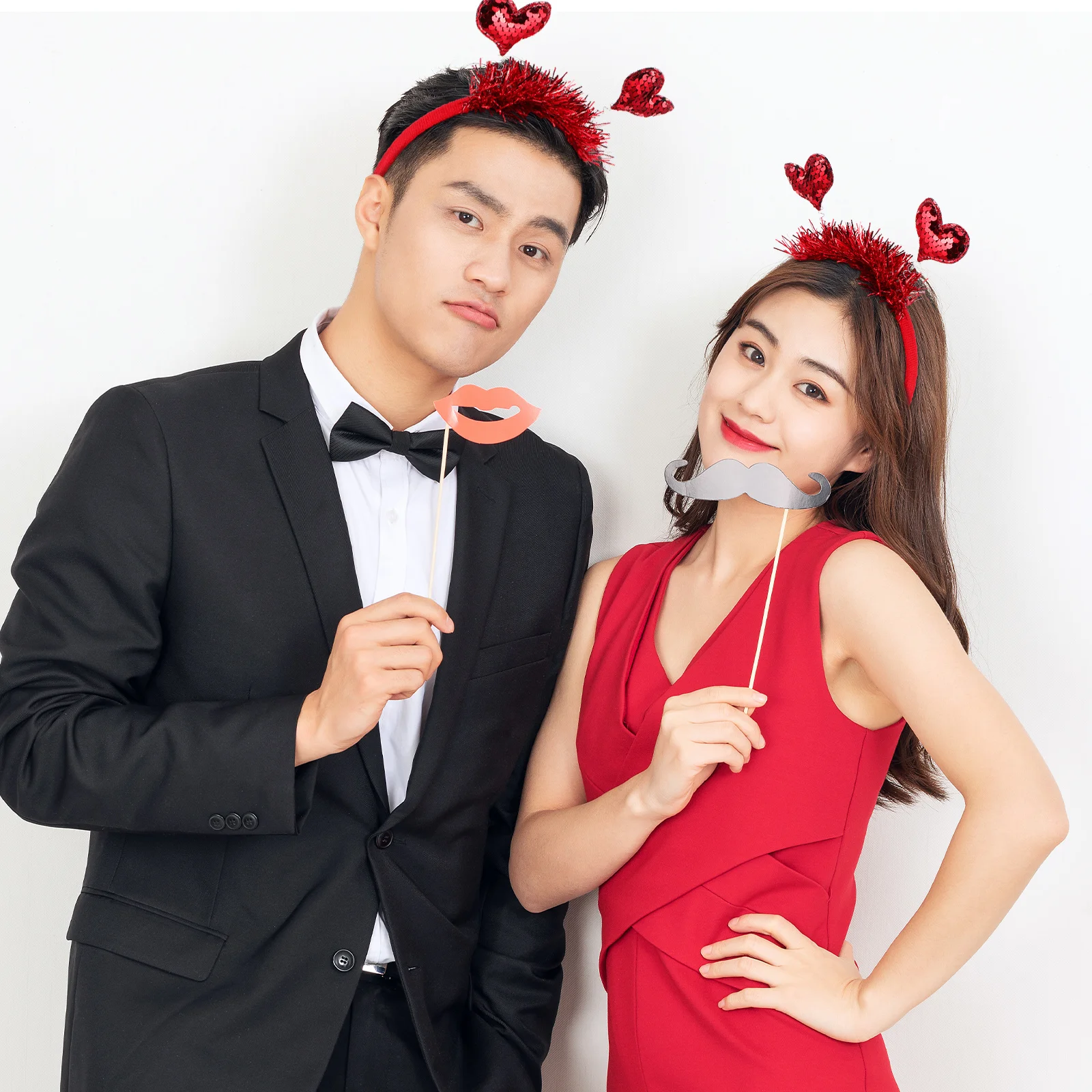 

Valentine's Day Red Heart Headband Glitter Love Hairband Holiday Party Wedding Birthday Accessories Valentine's Day Costumes