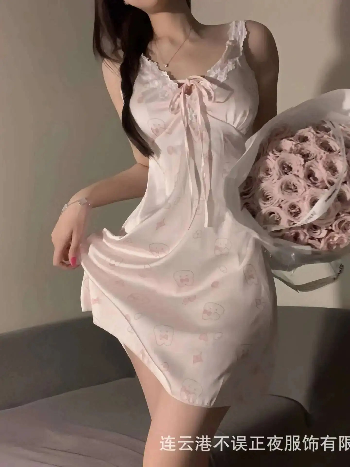 

Сексуальное кружевное платье в стиле аниме Pure Desire с открытой спиной и глубоким V-образным вырезом на подтяжках, элегантное очаровательное повседневное милое платье 67IA