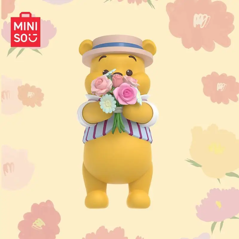 20Cm Anime Miniso Pooh Bear Model Toys Cartoon Cute Children's Figures Desktop Ornaments Kawaii Confession Proposal Gift