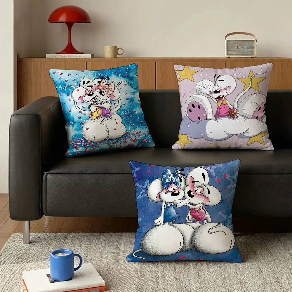 cartoon Diddl Mouse   Various Sizes Square Pillow Case For Car Home Bedchamber Decor