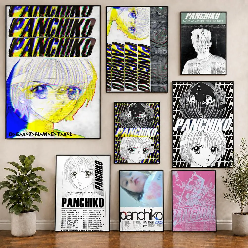 Musik-Panchiko-Indie-Rock-Poster, PVC, HD, zum Abziehen und Aufkleben, modernes Poster, für Zuhause, Büro, Wohnzimmer, Esszimmer, Wanddekoration