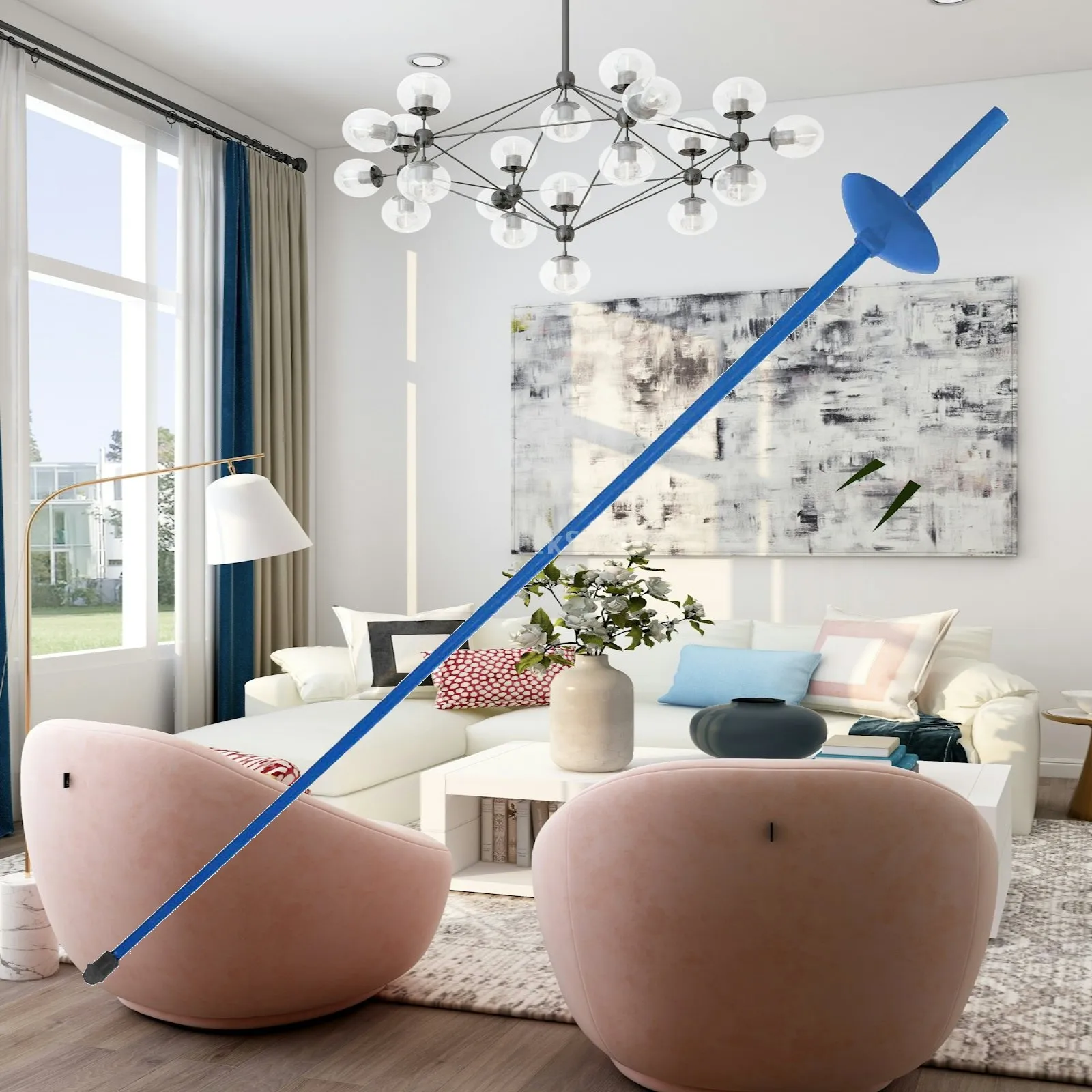 Kids Fencing Saber Toy with Sound Non Slip Handle Rubber Soft Edge Training Sword for Children Cosplay Costume Accessory Party