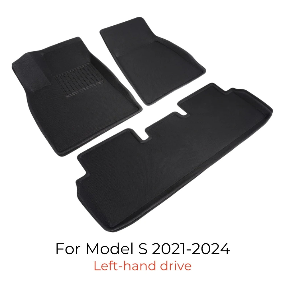 3D-Fußmatten für Tesla Model S 2021 2022 2023 2024 Allwetter Rutschfeste Wasserdichte Bodenmatten Passend für Model S Long Range Plaid – Detail 1