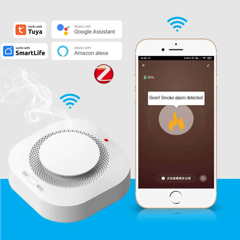 نظام إنذار المنزل الذكي Tuya، مجموعة إنذار أمان المنزل اللاسلكية WiFi 433 ميجاهرتز