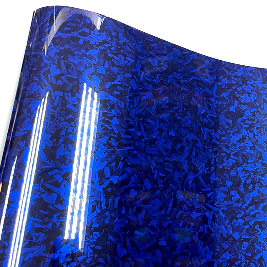 High Glossy Blue Forged Carbon Fiber wrap PET Covering Voiture Carrosserie  car Vinyl Wrap Film Adhesive Motorcycle Scooter Car