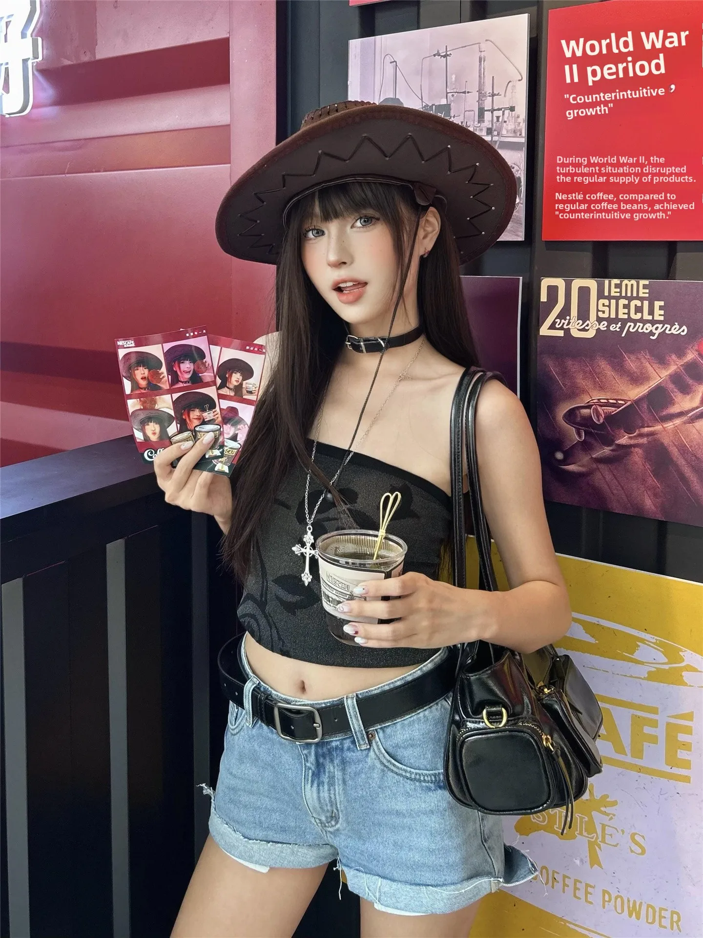 Retro American Light Blue Cuffed Low Waist Denim Shorts Women Summer Spicy Girl Slimming Butt Covering A-Line Hot Pants