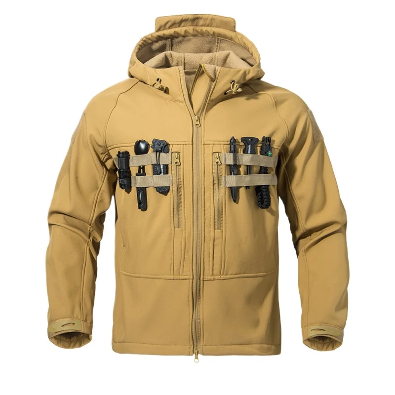 

Мужская тактическая куртка из софтшелла, водонепроницаемая, ветрозащитная, для походов, кемпинга, военное пальто