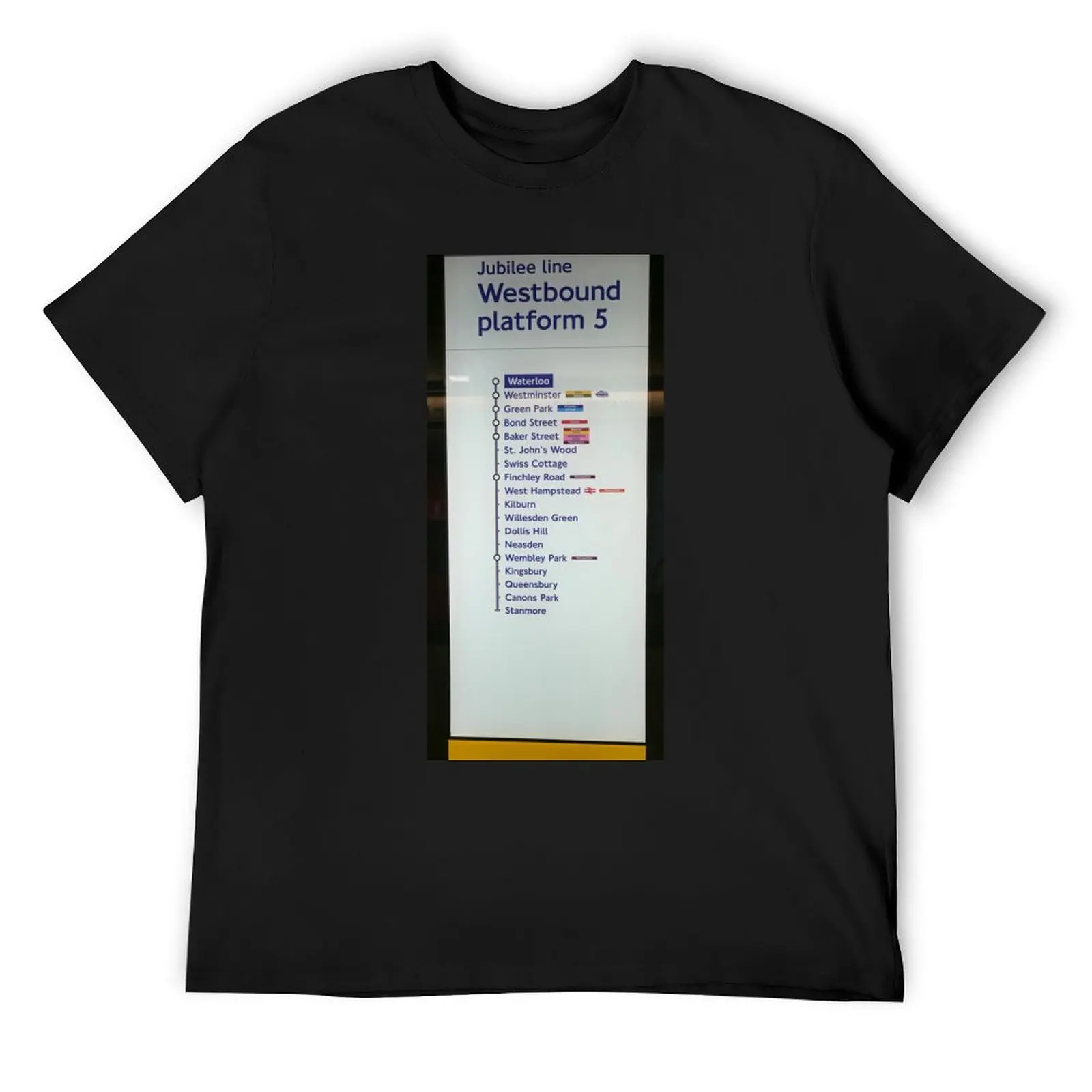 

London Underground: Jubilee Line Westbound T-Shirt clothes street wear blanks heavy weight t shirts for men