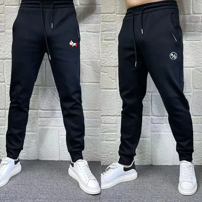 2024 Spring Autumn Men\'s Black Golf Wear Tennis Pants High Quality Elasticity Fashion Casual Breathable Sports Trousers Clothing