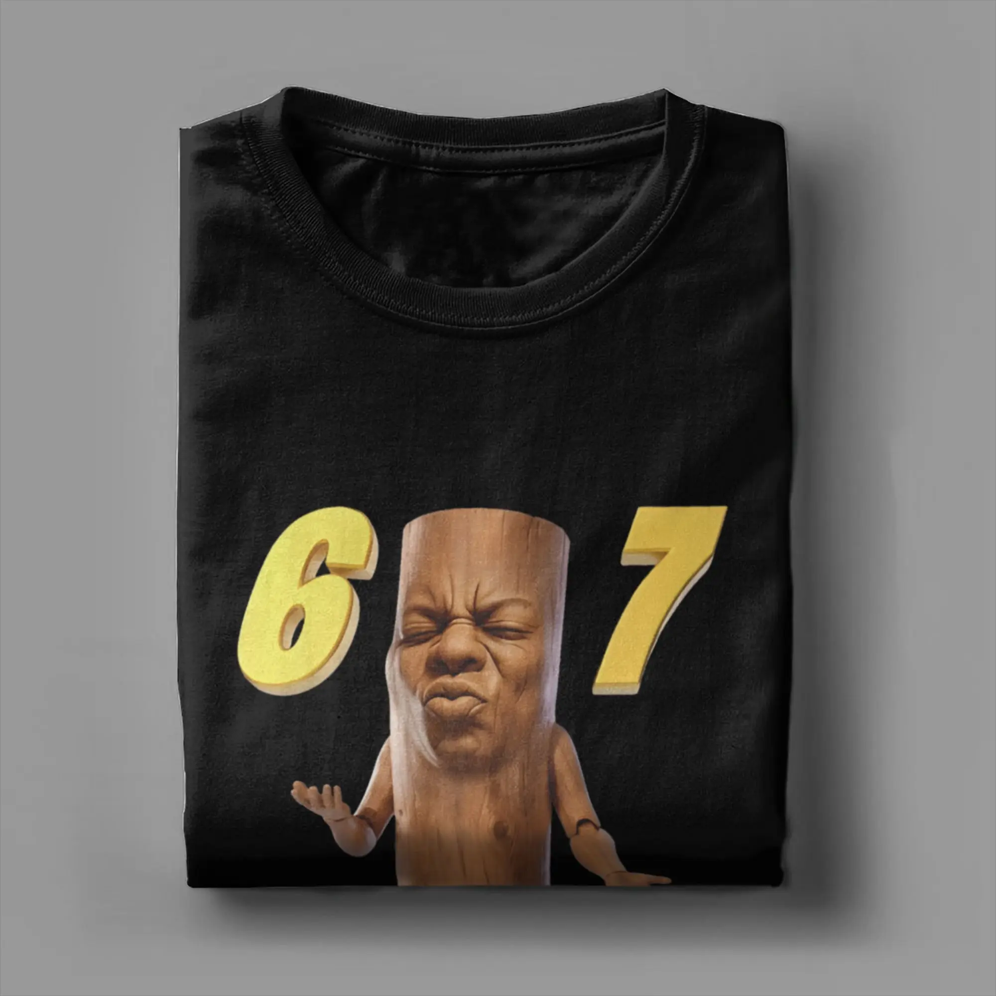 Triple T 67 Meme Tung Tung Tung Sahur Speed Face T-Shirt Herren Baumwolle Kurzarm Italian Brainrot Rundhals Sommerkleidung – Detail 2