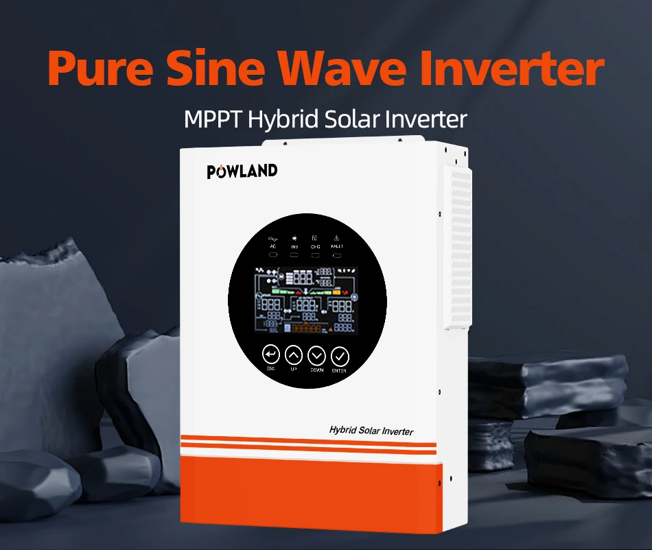 POWLAND 19.5KP 3-Phasen-Hybrid-Solarwechselrichter Parallel MPPT Reine Sinuswelle mit LCD & Lastabwurfregler Parallelverbindung bis zu 9 Einheiten – Detail 4