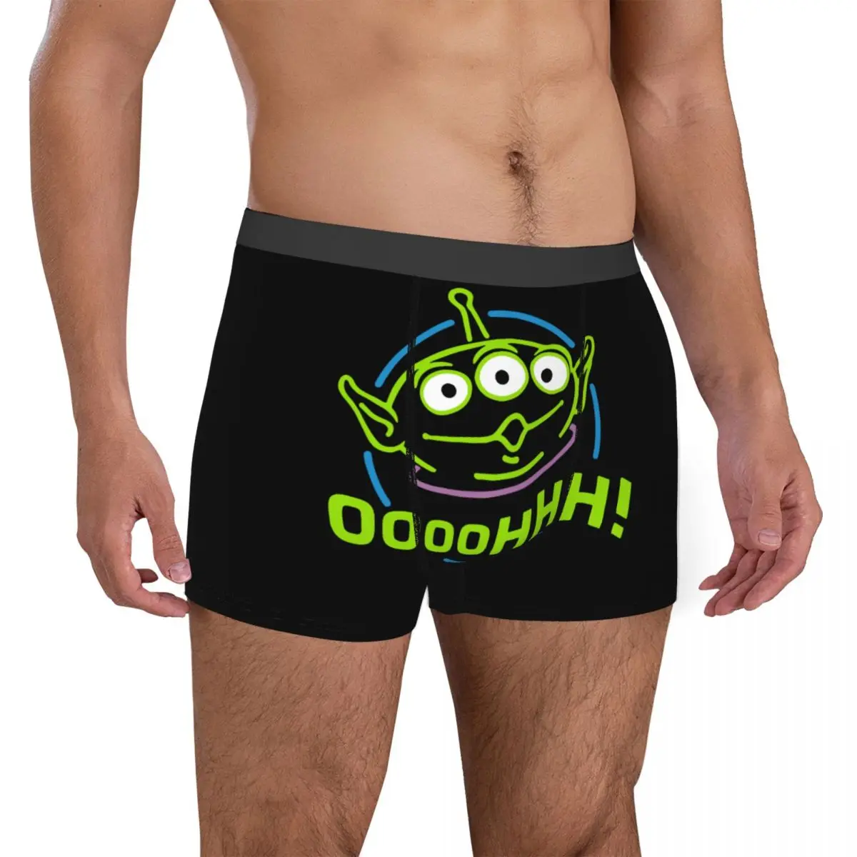 Men Oooohhhhhh! Alien Underwear Toy Story Sexy Boxer Shorts Panties Male Breathable Underpants Plus Size