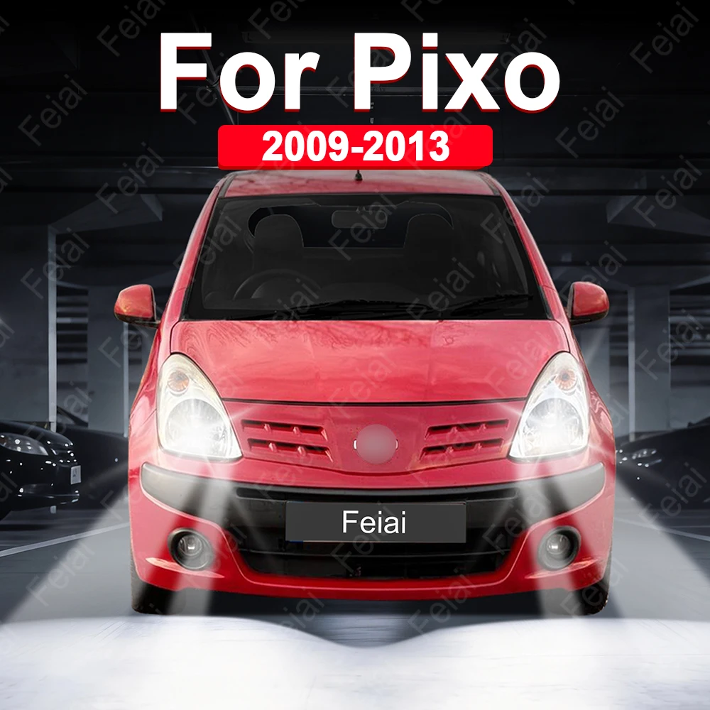 

Светодиодные лампы для фар Nissan Pixo, аксессуары для фар Pixo, автомобильные фары 2009-2013, сверхъяркие светодиодные автолампы для Pixo
