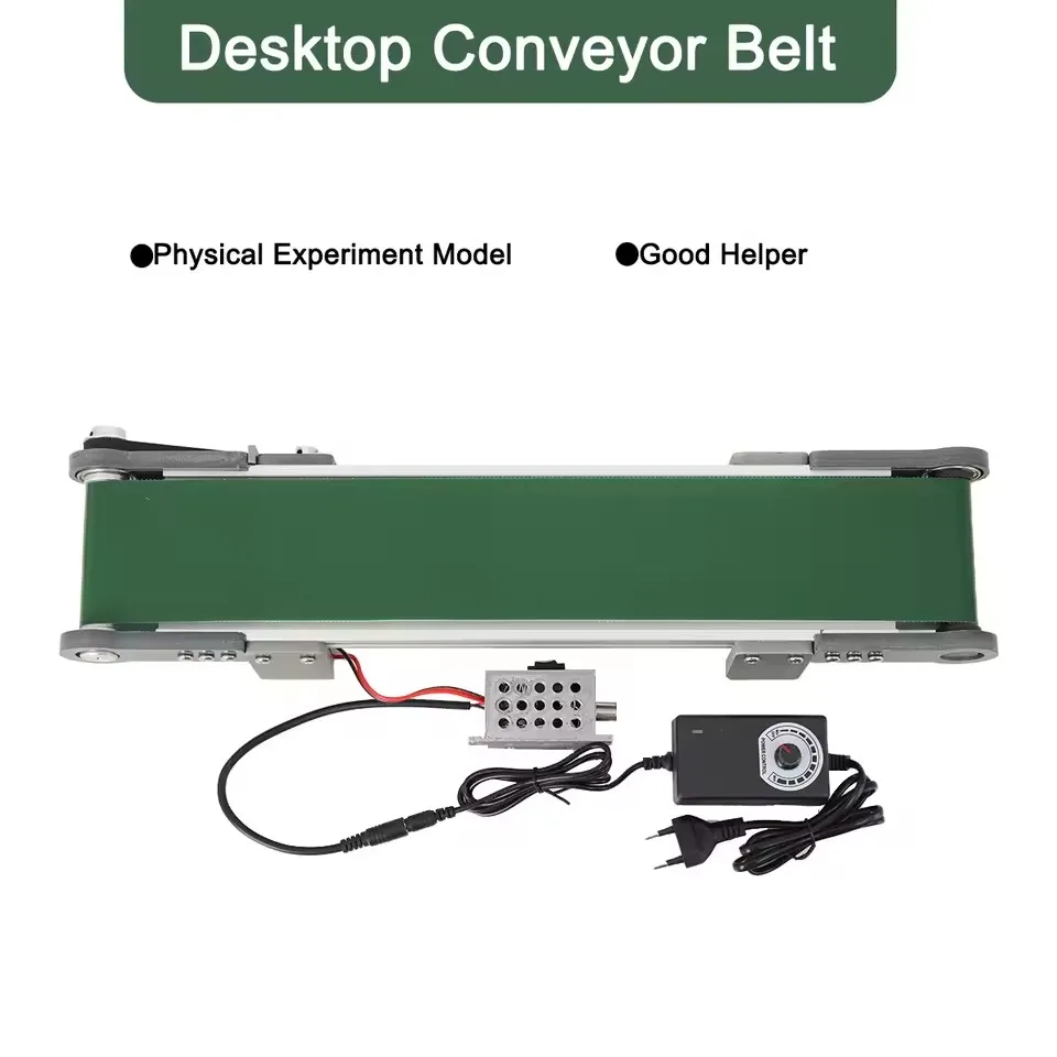 100*500mm Metel Adjustable Speed Motor Electric Conveyor Belt Elevator Model Making Friction Experiment Brushless Electric Drum