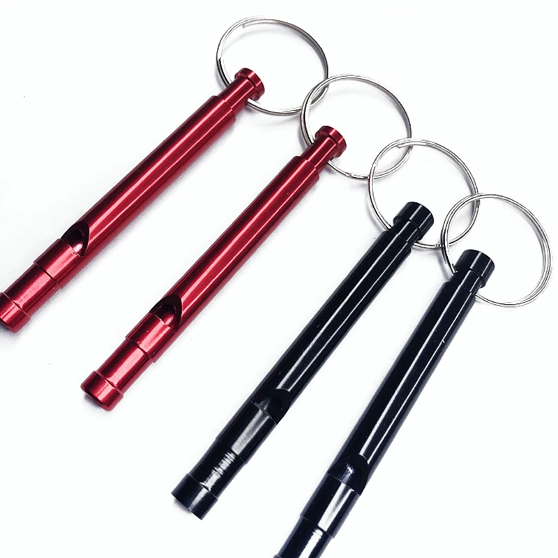 Multifuncional Alumínio Emergency Survival Whistle, Ferramentas ao ar livre, Camping e caminhadas Whistle, Keychain portátil