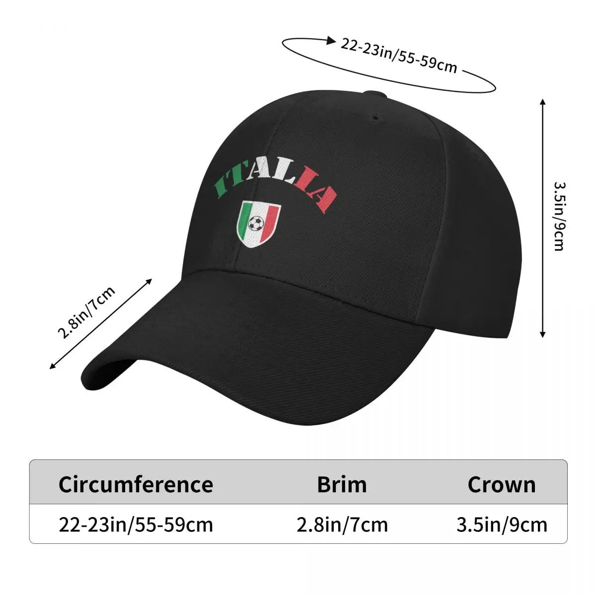 Gorra de béisbol con bandera italiana para hombre y mujer, gorro deportivo para el sol, ajustable, Snapback, Primavera