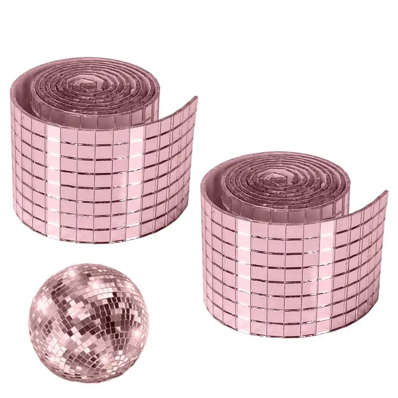 Mini Square Mirrors  2PCS Self-Adhesive Real Craft Mini Square Mirrors  DIY Handmade Craft  Tiles Stickers For Bathroom Tile Mat