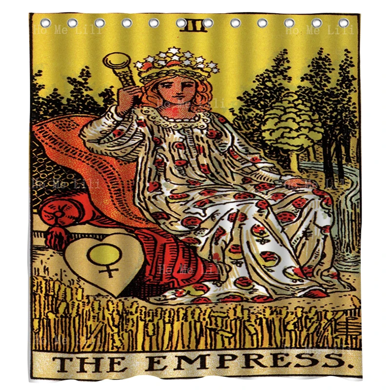 The Empress Rider Waite Queen And Stars King Of Pentacles Tarot Mystic Symbolism Shower Curtains By Ho Me Lili