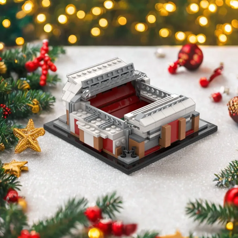 412pcs MOC Architecture Anfield Stadium - Liverpool F.C. Model Toy Building Blocks Architecture Christmas Gift 3D Brick Creative