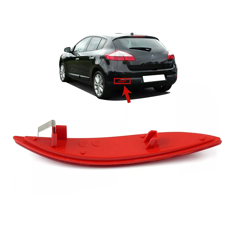 Car Reflective Rear Bumper Signal Lights Lens For Renault Megane MK3 265600004R Right/Left Side Auto Rear Bumper Reflector Light
