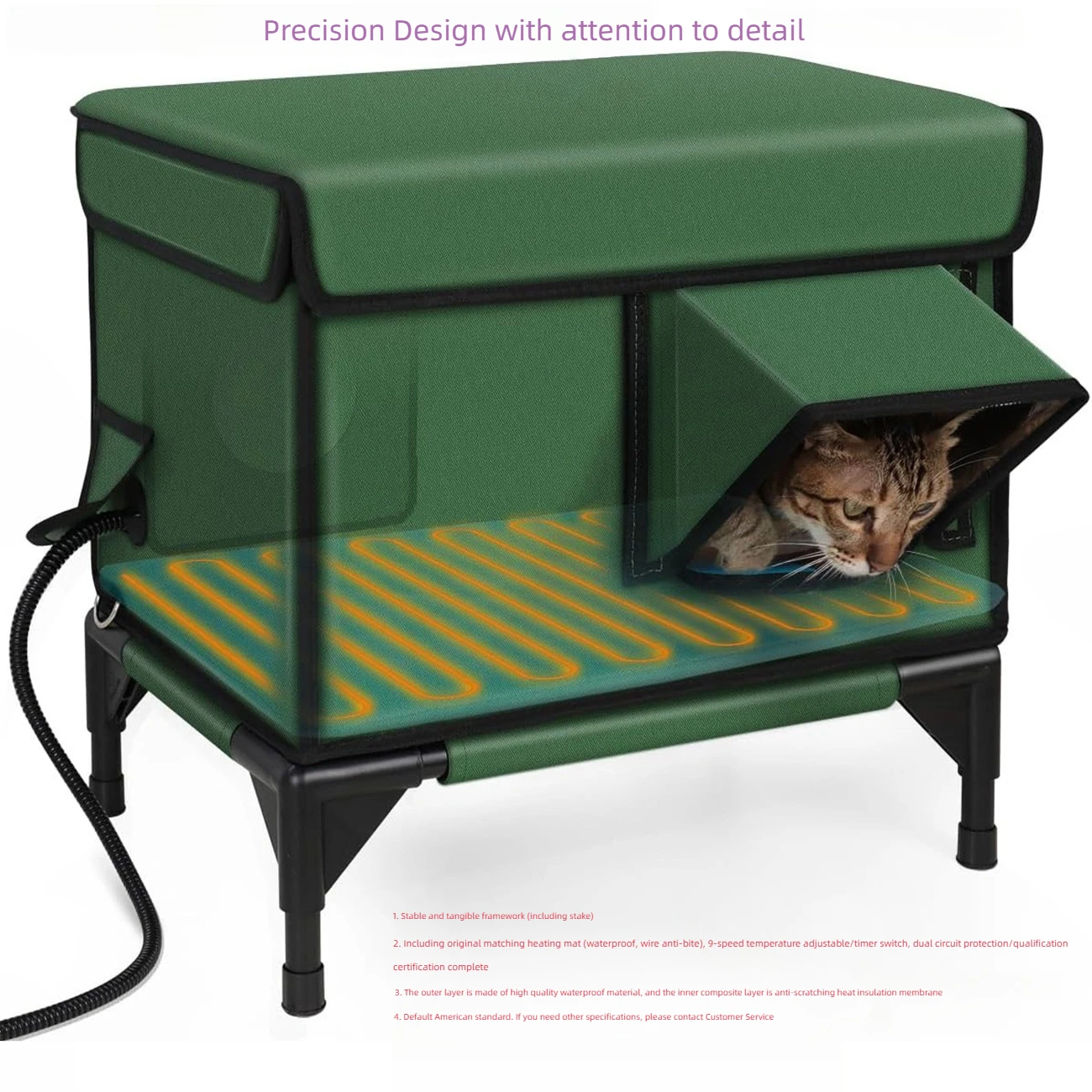 

Hot selling cat bed insulation foldable cat bed, cat cage cat delivery room, pet delivery room outdoor cat house