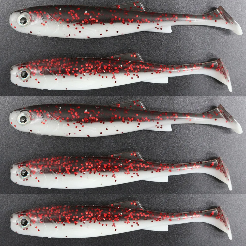 5pcs Soft Spark Shad Lures Silicone Softbait 7.5cm/10cm/12.5cm Saltwater Freshwater Fishing Worms Wobblers Artificial Bait Jigs