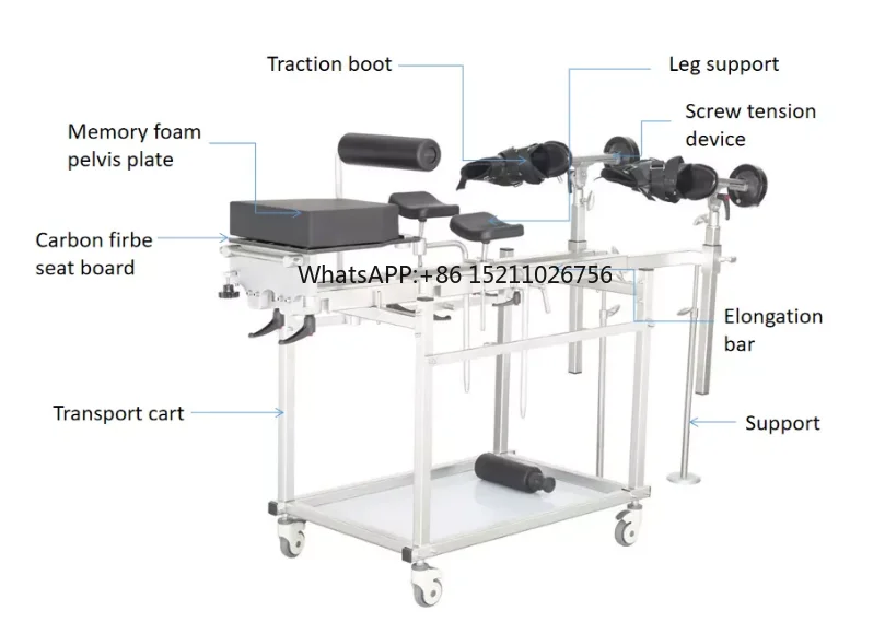 - Hip Lower Limb Traction Frame Surgical Operating Table Accessory for Orthopaedic Trauma Surgery HE-F06