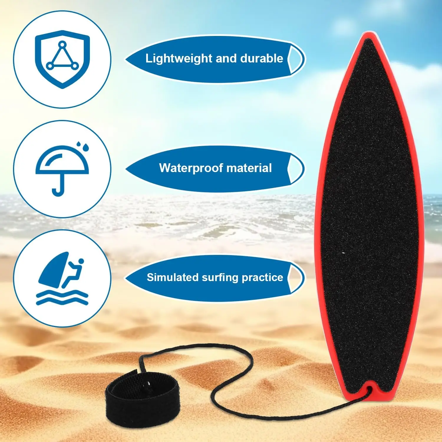 Mini tavola da surf creativa con punta delle dita per bambini, Skateboard con le dita, giocattolo per alleviare lo Stress, tecnologia giovanile nera