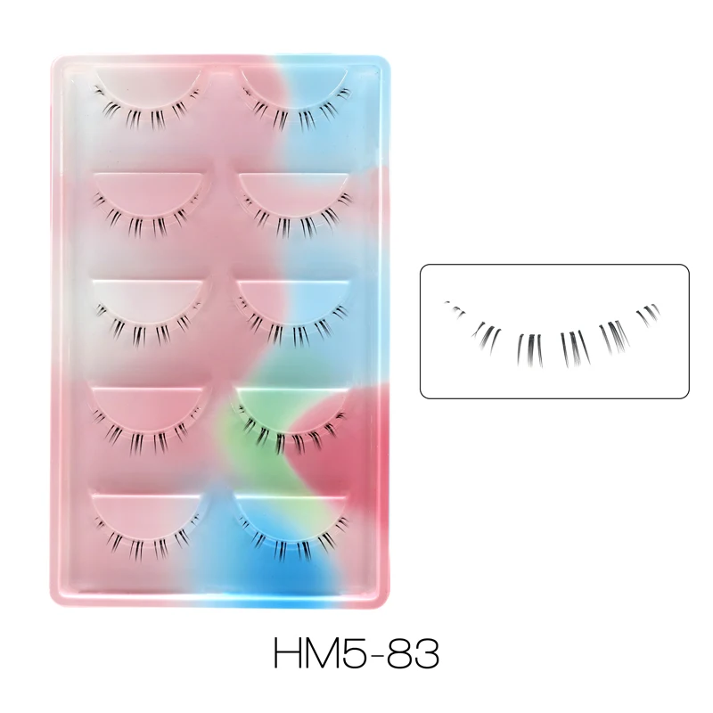 VIPUDA Untere Wimpern 5/10 Paar Natürliche Koreanische Augen Manga Untere Wimpern Cluster Klar Band Wispy Bottom Wimpern Cosplay Make-Up – Detail 12