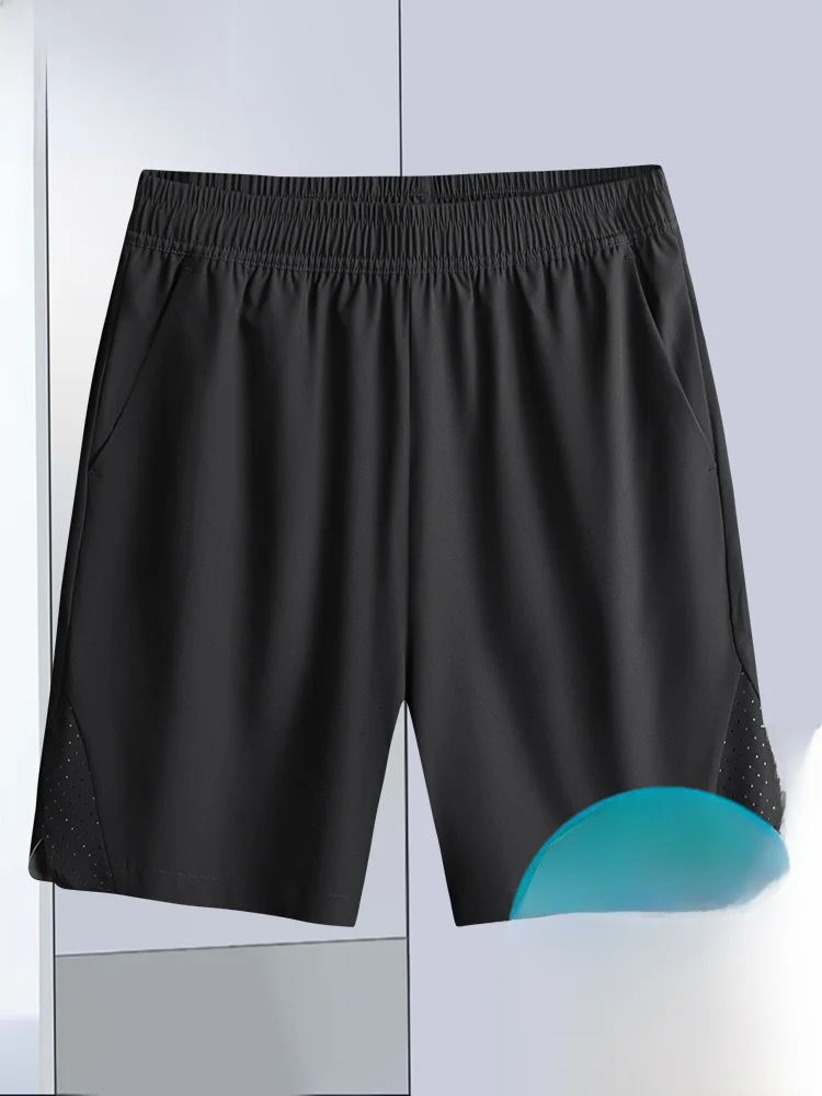 

Men's Summer Ice Silk Qui Dry Elastic Sports orts Faion Urban Sle Loose Fit Five-Quarter Length Breathable Comfortable