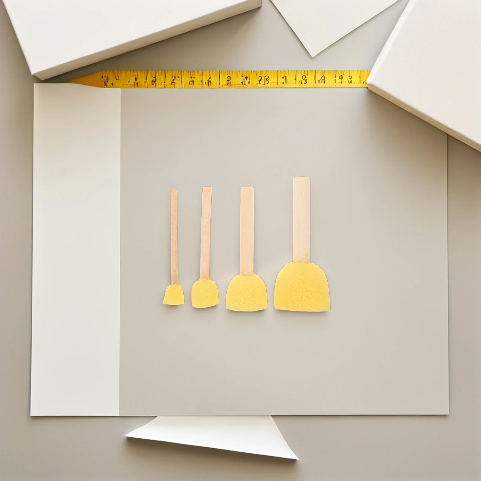 

40pcs Children'S Set Sponge Painting Brush Set Kids Wooden Handle Craft Drawing Tools For Diy Painting Doodling Art Activities