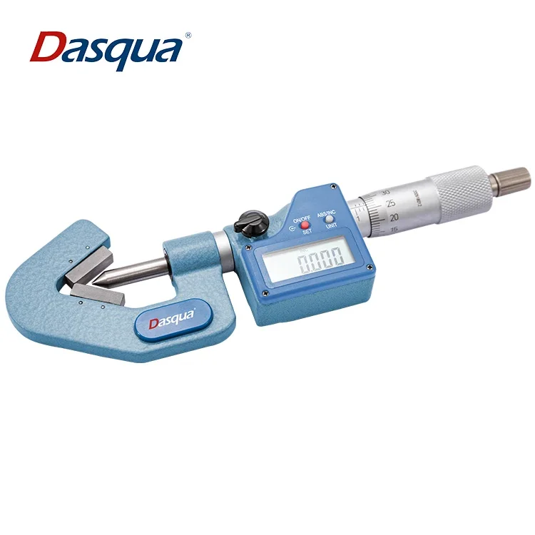 

Dasqua IP65 Waterproof 1-15mm V-anvil Micrometer Measuring Diameter With Ratchet Stop