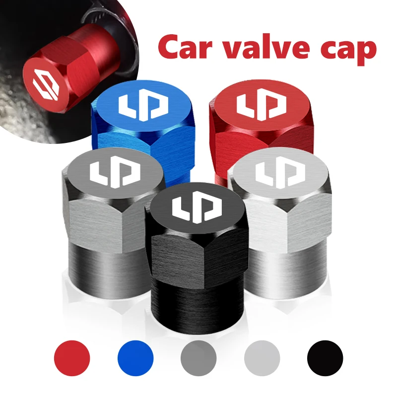 4Pcs Car Aluminum Tire Wheel Valve Caps Auto Accessories For Leapmotor T03 S01 C16 C11 C01 C10 2022 2023 2021