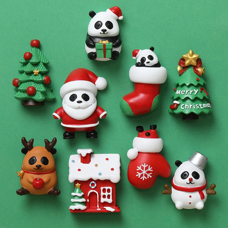 

Christmas Decoration Refrigerator Magnet 3d Old Man Cartoon Animal Resin Magnetic Sticker Refrigerator Decoration Photo Wall