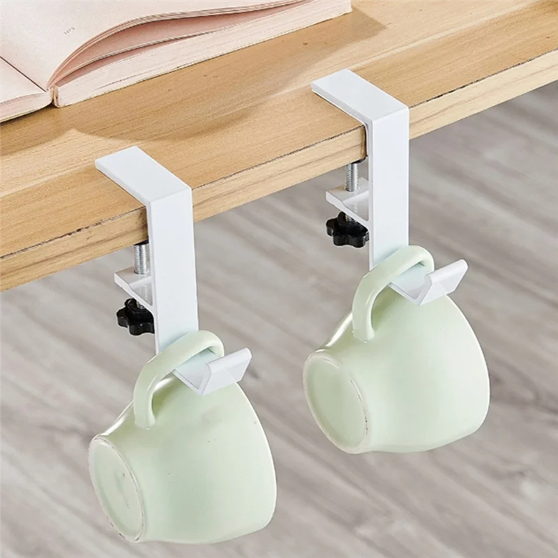 AA89-suporte de gancho de suspensão de armazenamento de borda de mesa ajustável para escritório em casa para armazenar fones de ouvido de jogos para armazenar mochilas