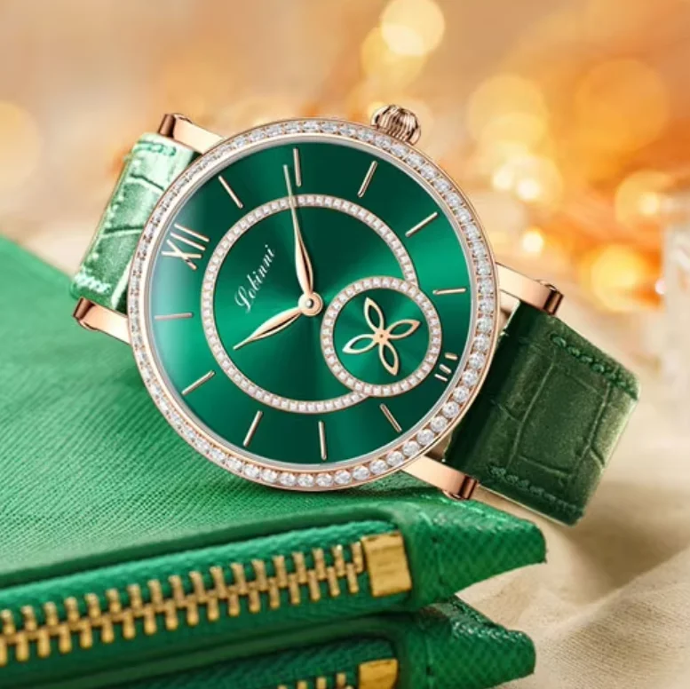 LOBINNI Women Automatic Watch 34mm Ladies Mechanical Wristwatch Waterproof Sapphire Mirror 50M Waterproof
