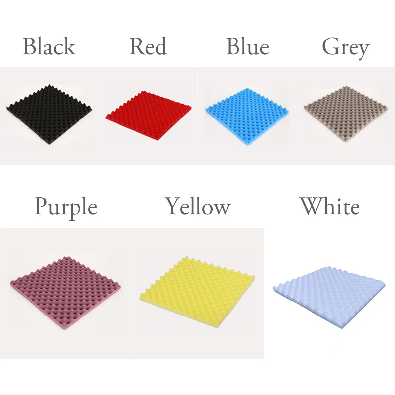 1pc High Density Soundproofing Foam Tiles Panels Egg Crate Acoustic Foam Sound-absorbing Cotton For Ktv Audio Studio Room