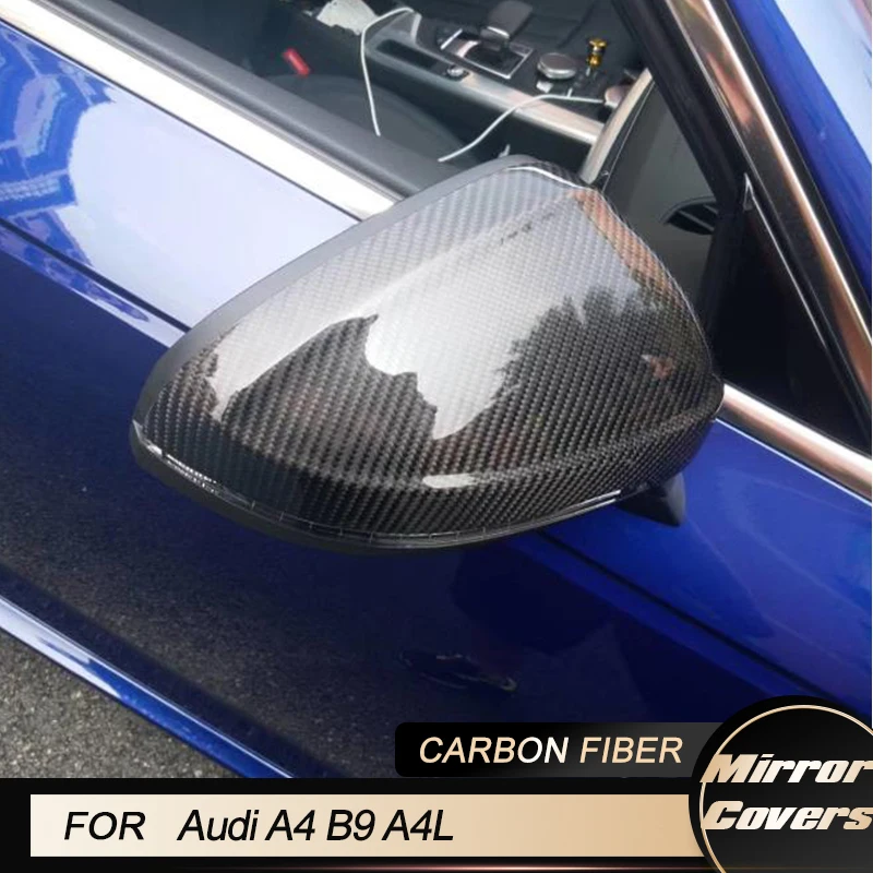 

Car Rearview Mirror Covers for AUDI A4 S4 B9 A5 S5 Avant Allroad Quattro 2017-2019 Replace Side Mirror Caps Covers Carbon Fiber