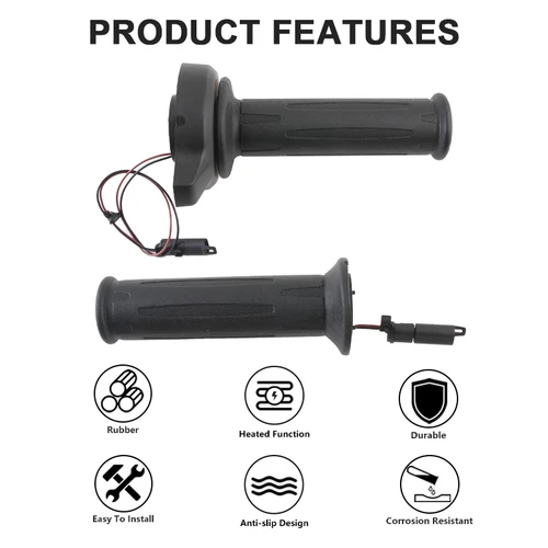 Imagen 2 del producto Empuñaduras calefactables para motocicleta, color negro, para BMW R1250GS R 1250 GS R1200GS F850GS Adventure F750GS F900XR F900R C400GT, accesorios Hot Grip