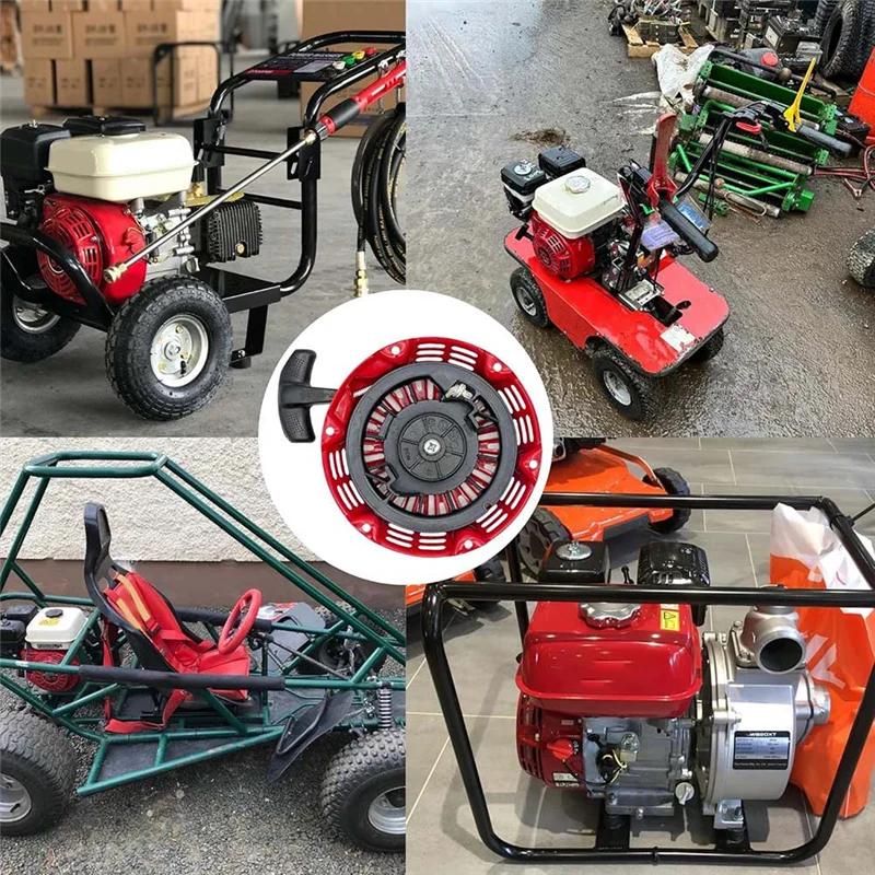 

GX160 Pull Start Assembly GX120 GX200 Ручной трос для стартера с чашкой шкива для Honda Rolair Blackmax-A74F