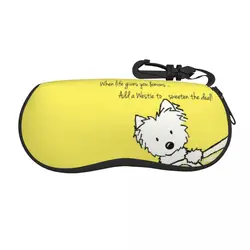 Life Lemons Westie Dog Shell Eyeglasses Protector Cases Cute Sunglass Case West Highland White Terrier Glasses Pouch