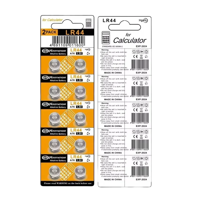 top10-200pcs LR44 AG13 160mAh Cell Coin Watches Battery L1154 357 SR44 RW82 1.55V Alkaline Button Batteries Suitable For Watch C