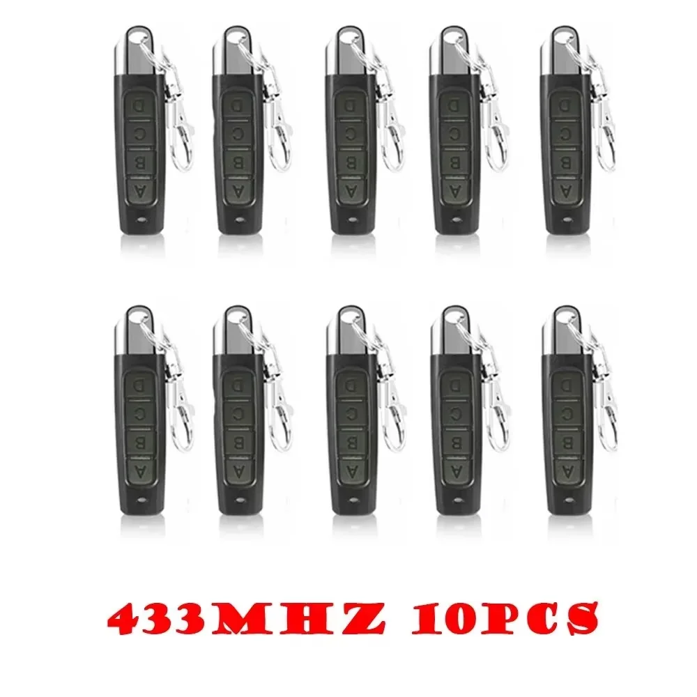 1-50PCS Remote Control 433MHz Car Key Garage Door Gate Opener Remote Control Duplicator Clone Cloning Code 4-Button Transmitter