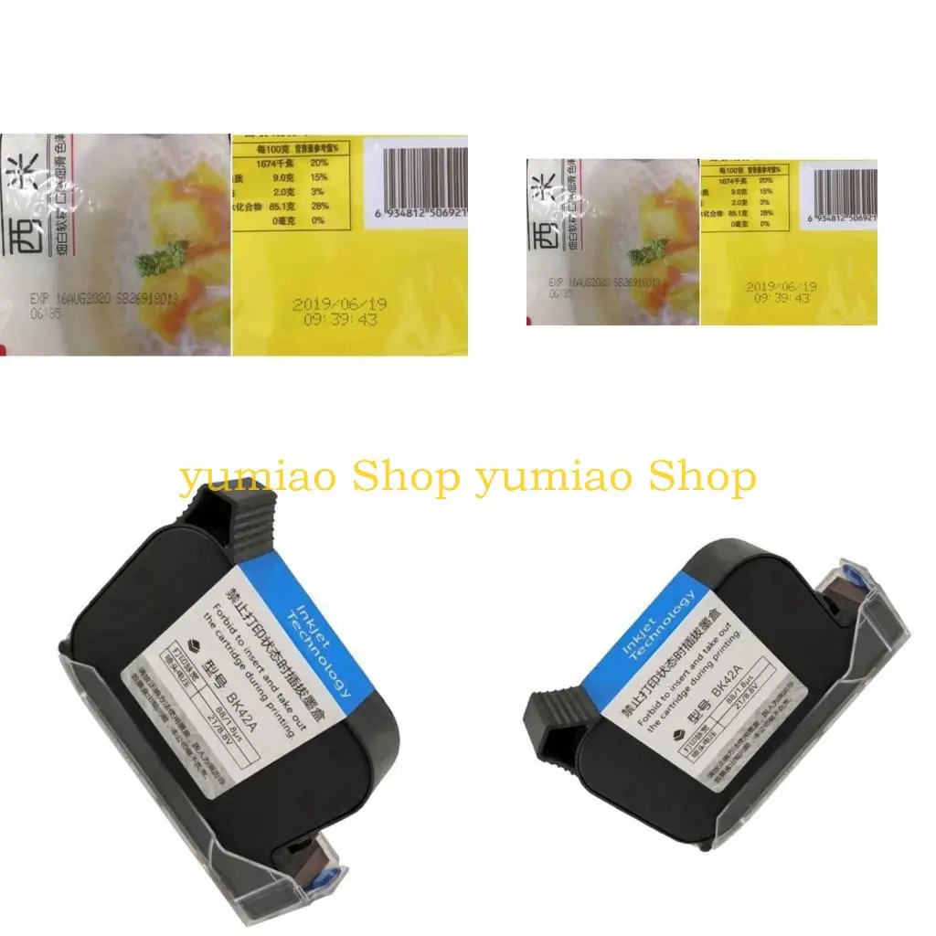 

587B 42ml Solvent Fast Drying 600DPI Black Inkjet Cartridge BK42A Repalcement Repair for No Encrypted Inkjet Printers