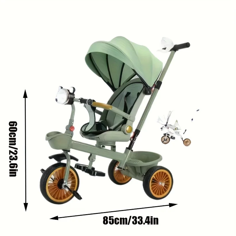 دراجات ثلاثية العجلات للأطفال، مقاعد دوارة، عربات أطفال، يمكن الجلوس أو الاستلقاء، عربات أطفال بثلاث عجلات