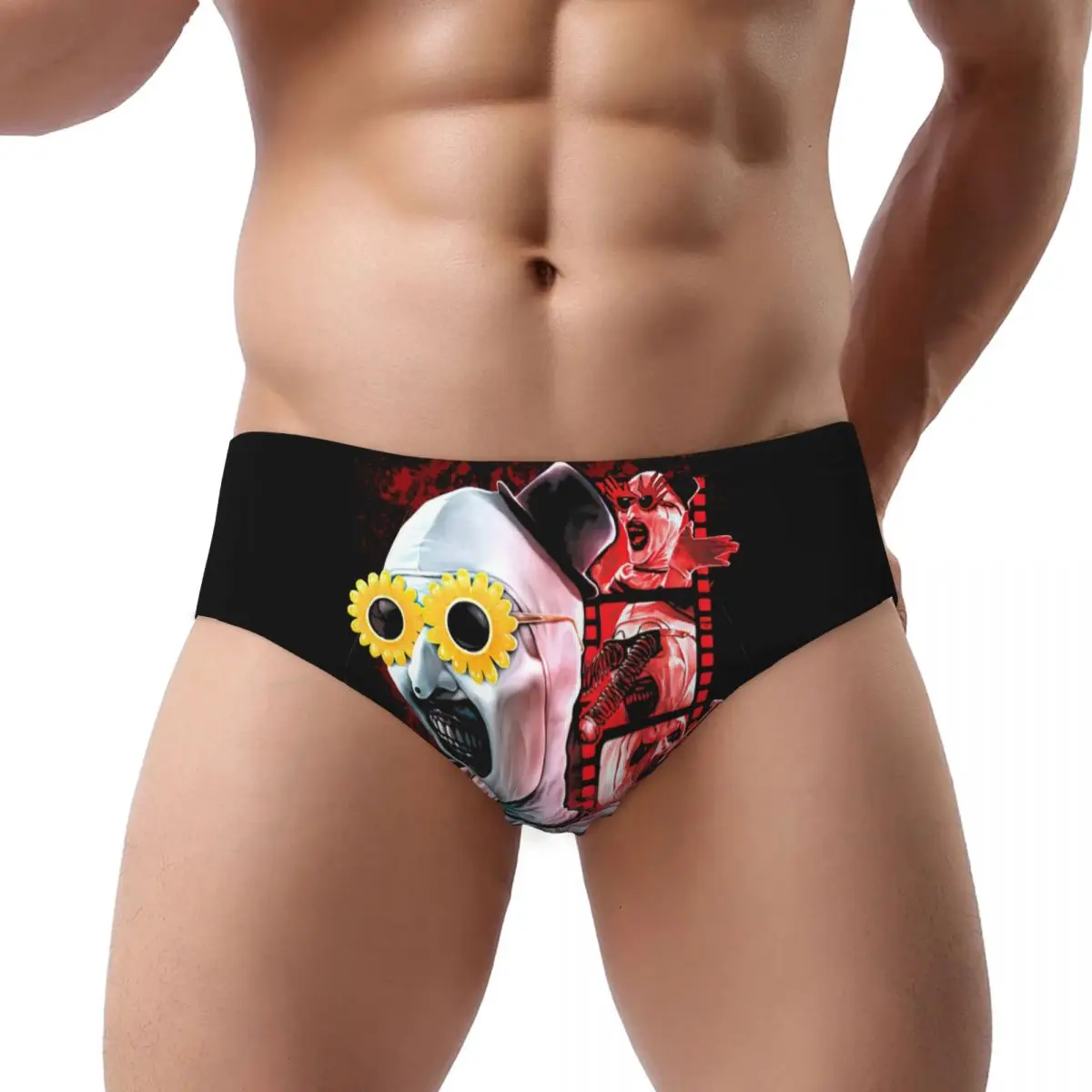 Custom Horror Terrifiers Film Briefs Underwear Men's Comfortable Stretch Panties